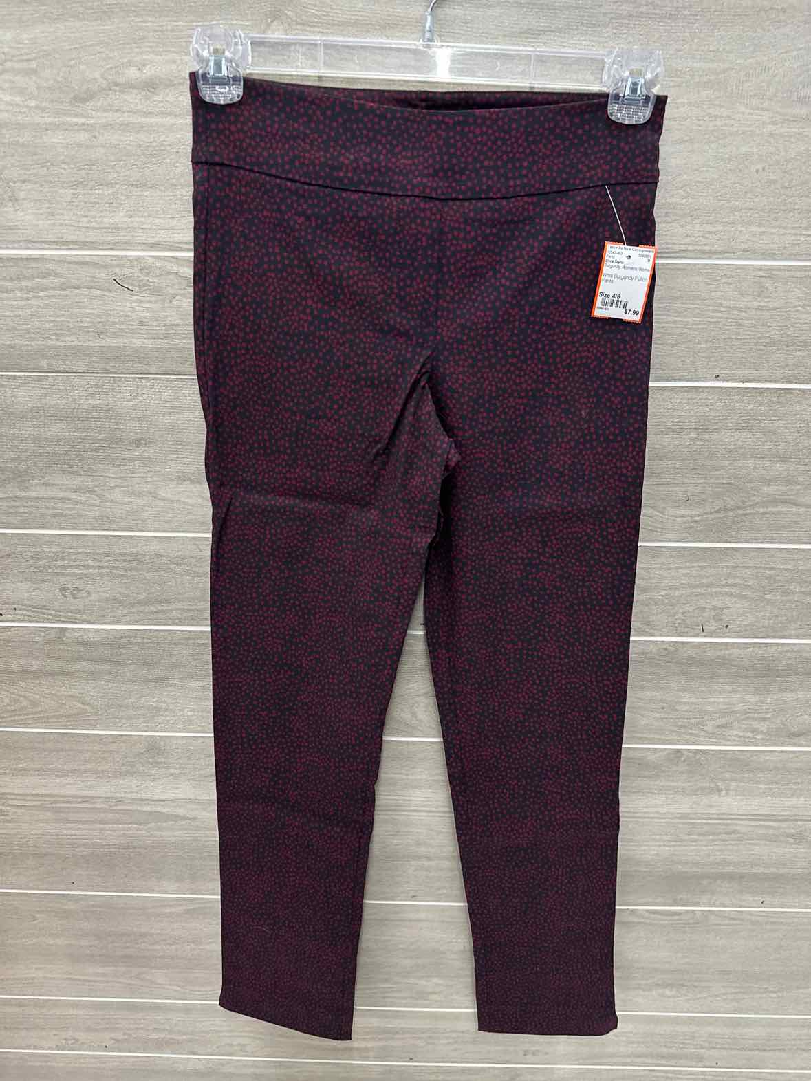 Erica Taylor Size 4/6 Burgundy Womens Pants