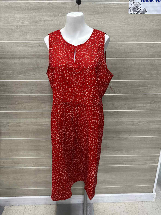 Allegra K Size 10/12 Orange Womens Dress