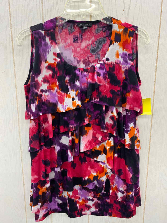 Notations Purple Womens Size L Tank Top