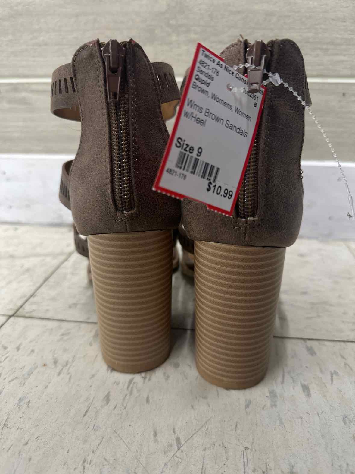 Qupid US Shoe Size 9 Brown Womens Sandals
