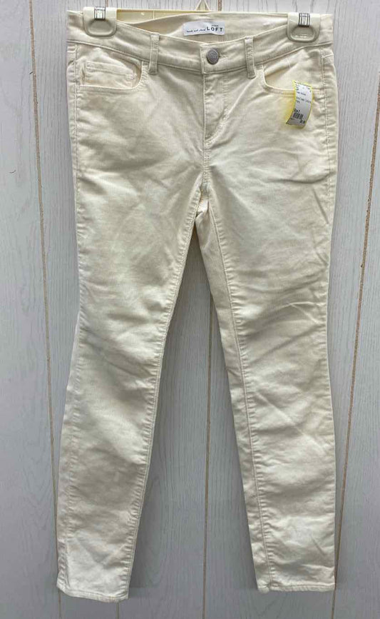 LOFT Cream Womens Size 0 Pants