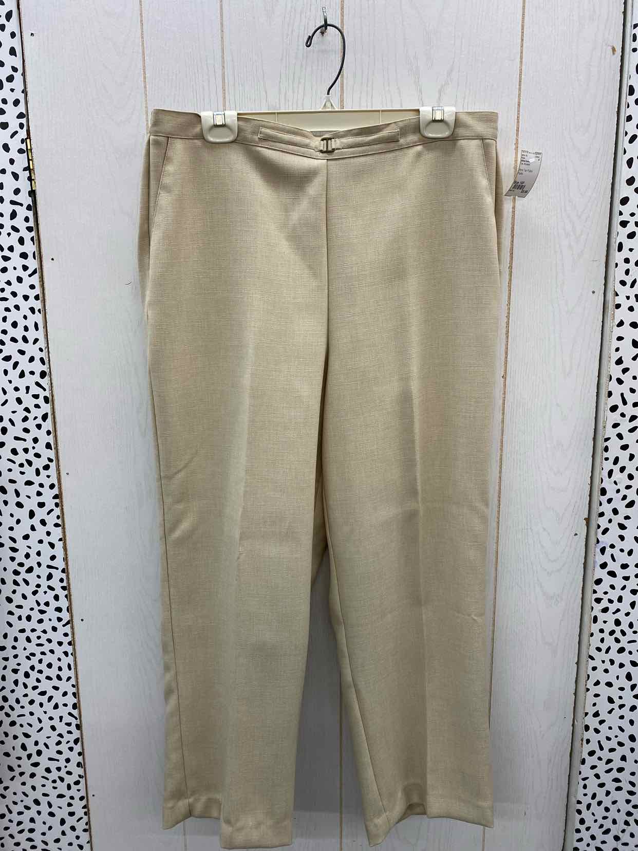 Alfred Dunner Tan Womens Size 16P Pants