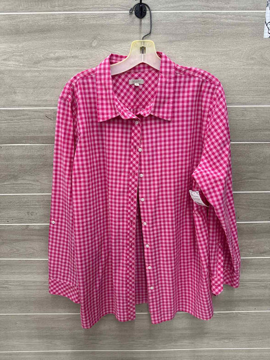 Talbots Pink Womens Women Size XL Shirt