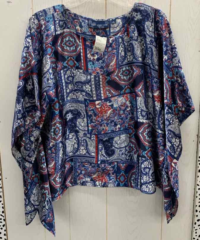 Susan Graver Blue Womens Size XL Shirt