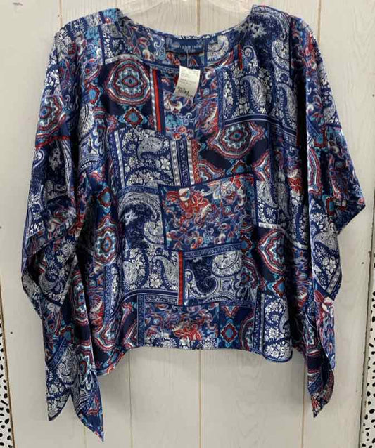 Susan Graver Blue Womens Size XL Shirt