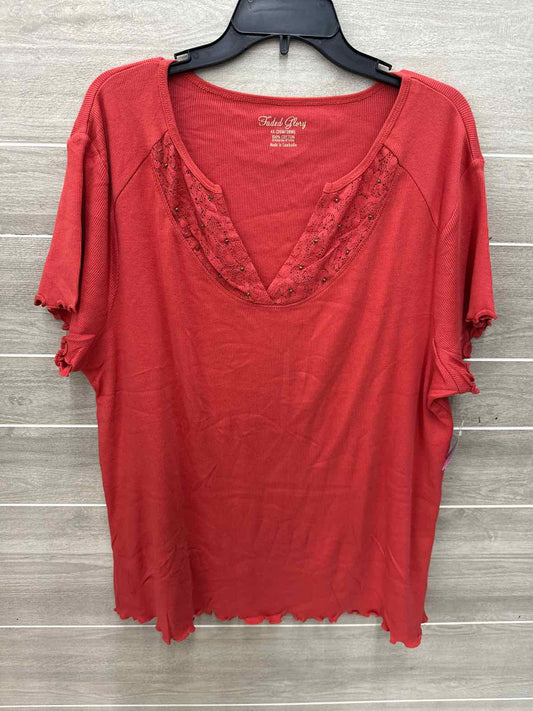 Faded Glory Orange Womens Size 26/28W Shirt