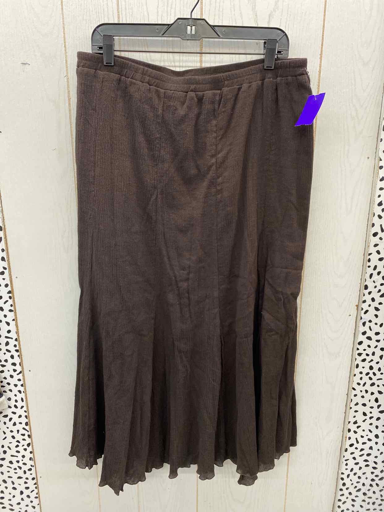 AB Studio Brown Womens Size 12 Skirt