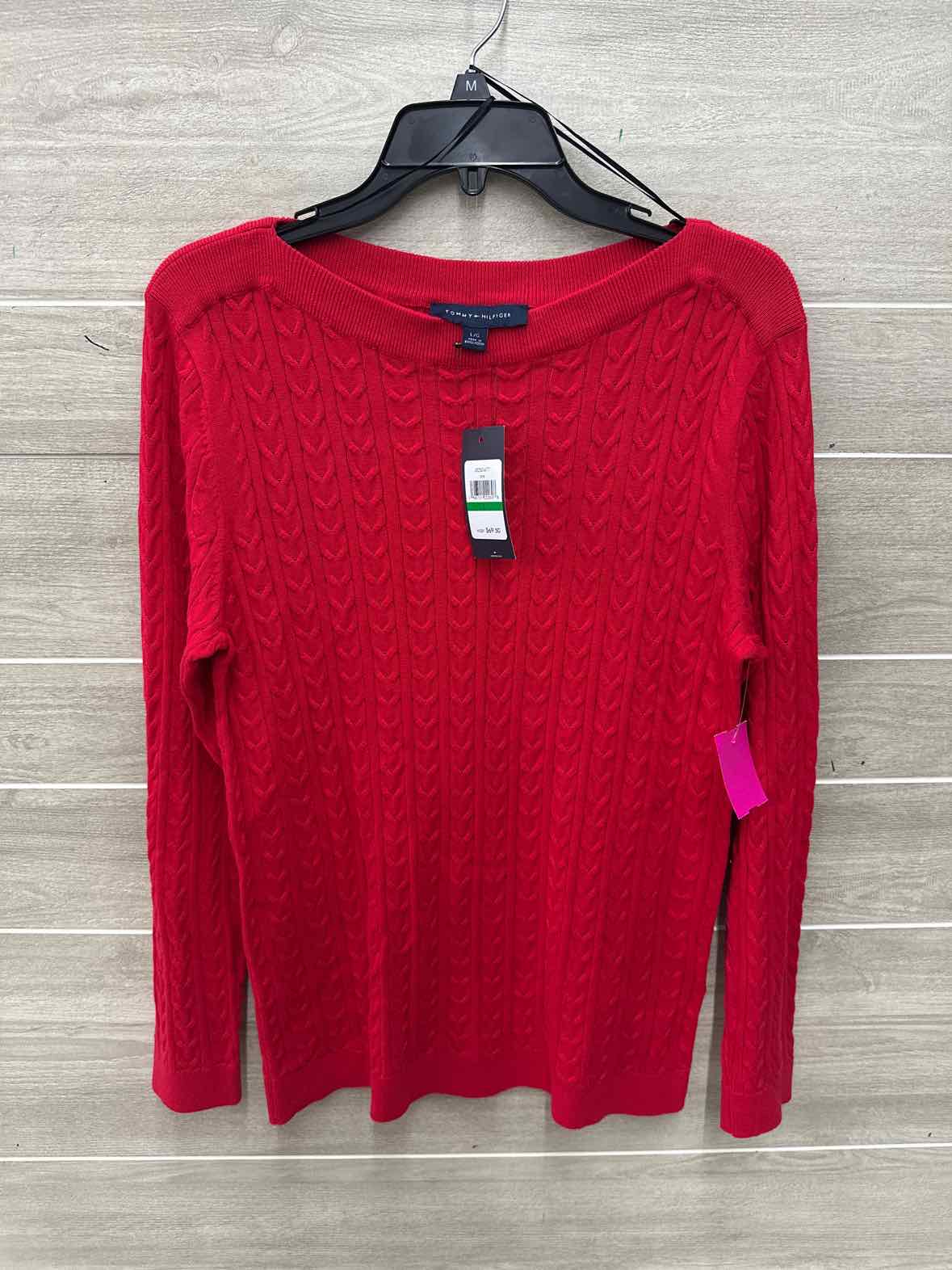 Tommy Hilfiger Size L Red Womens Sweater