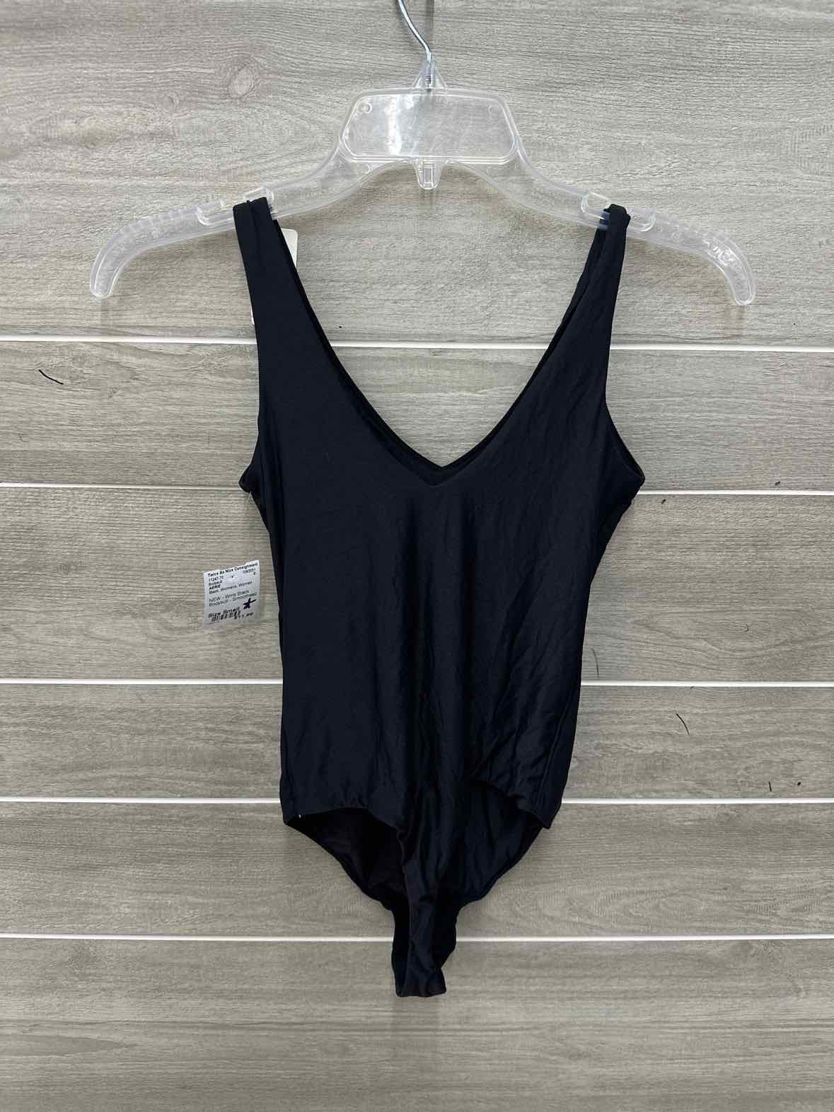 AERIE Black Womens Women Size Small Bodysuit
