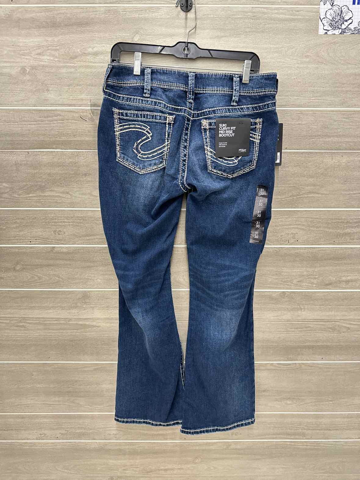 Silver Blue Womens Women Size 10 Short Jeans