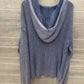 Thread + Supply Size L/XL Blue Womens Sweater