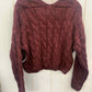 Double Zero Burgundy Womens Size Small Sweater