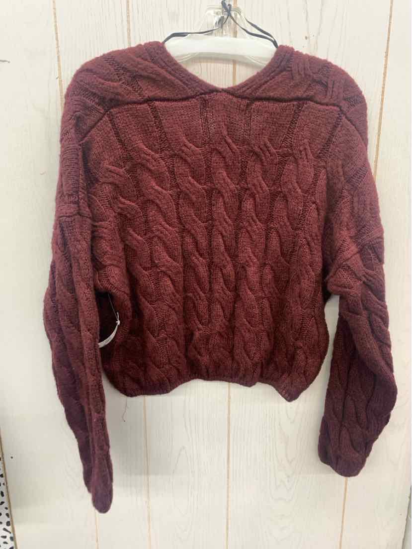 Double Zero Burgundy Womens Size Small Sweater