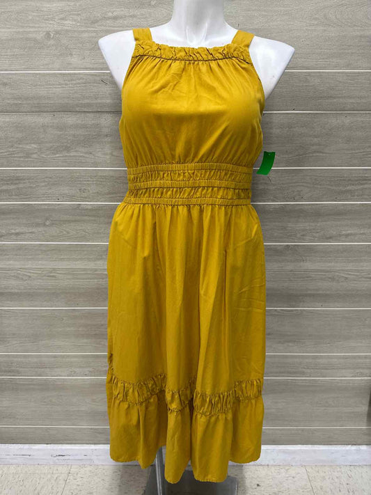 Time & Tru Size 12 Mustard Womens Dress