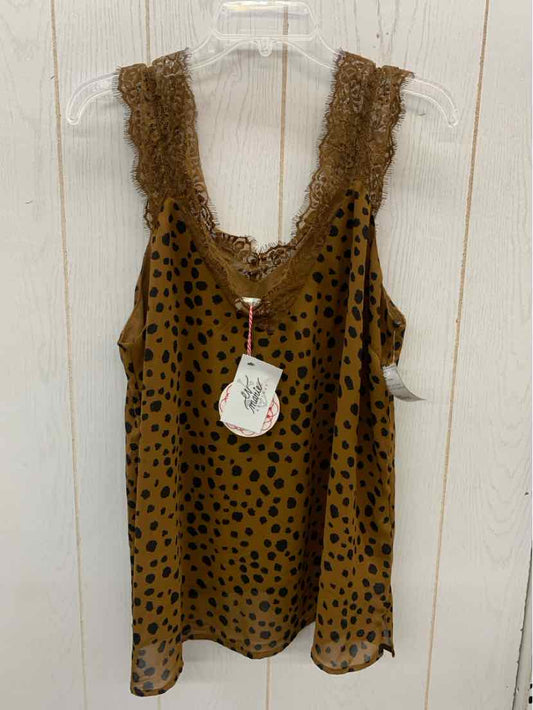 Umgee Brown Womens Size L Tank Top