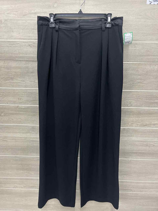 AQUA Size 14 Long Black Womens Pants