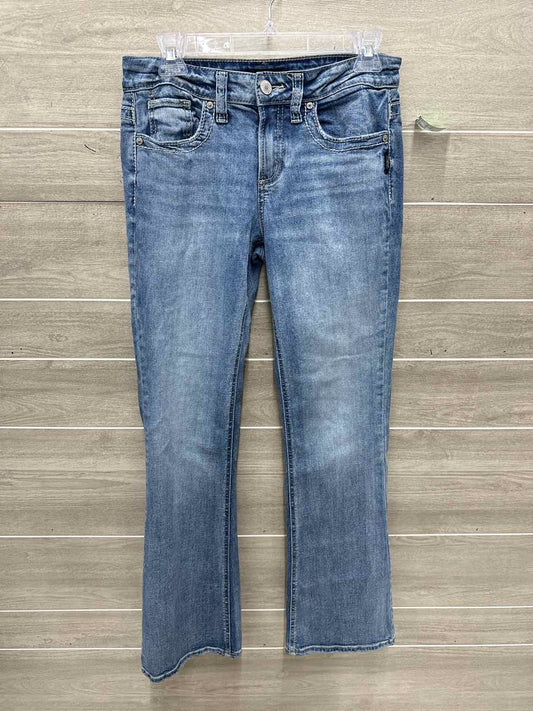 Silver Size 4 Blue Womens Jeans