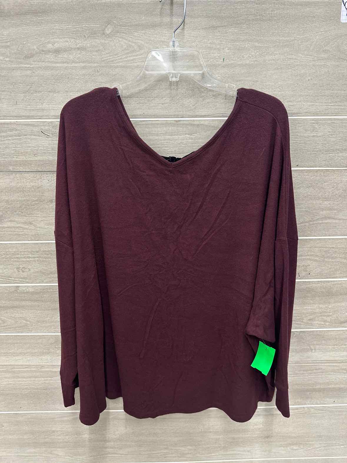 Maurices Size 3X Burgundy Plus Sweater