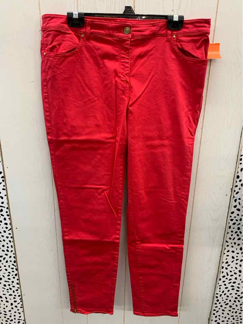 Chico's Red Womens Size 12 Pants