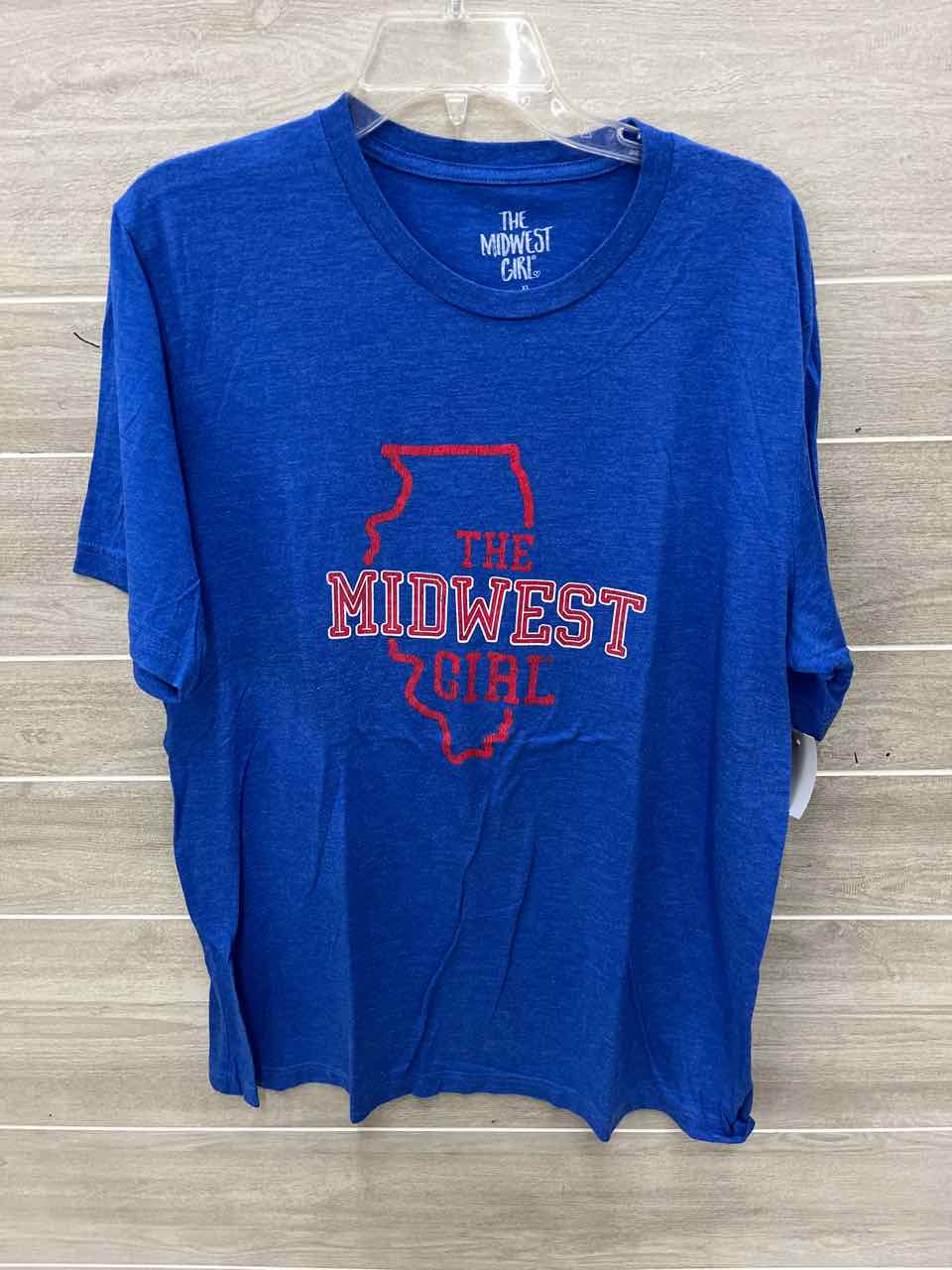 Midwest Girl Blue Womens Women Size XL Shirt