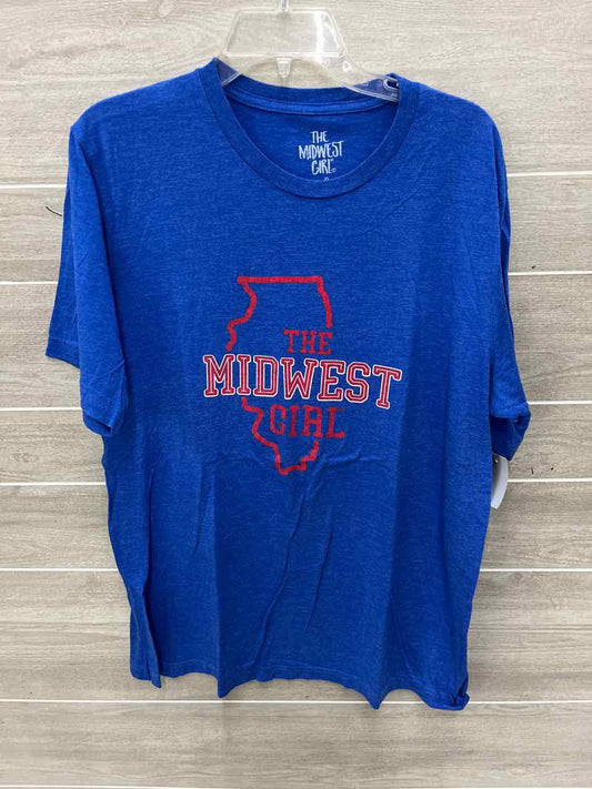 Midwest Girl Blue Womens Women Size XL Shirt