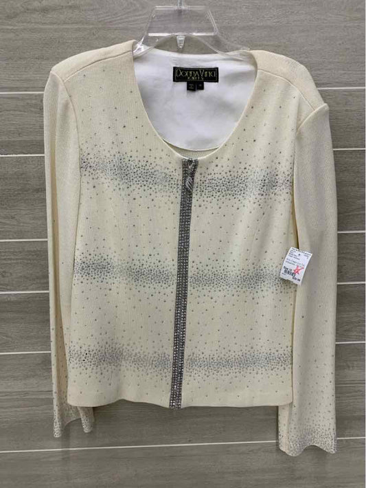 Donna Vinci Cream Womens Size 14 Blazer