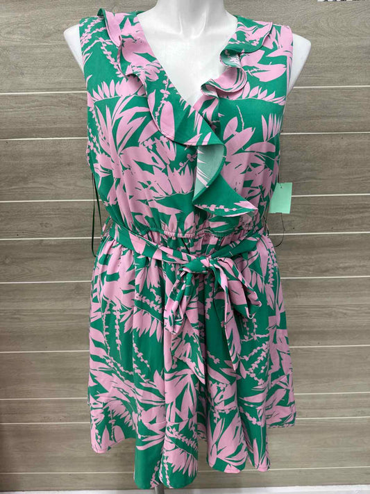 White Birch Pink Womens Size 1X Dress