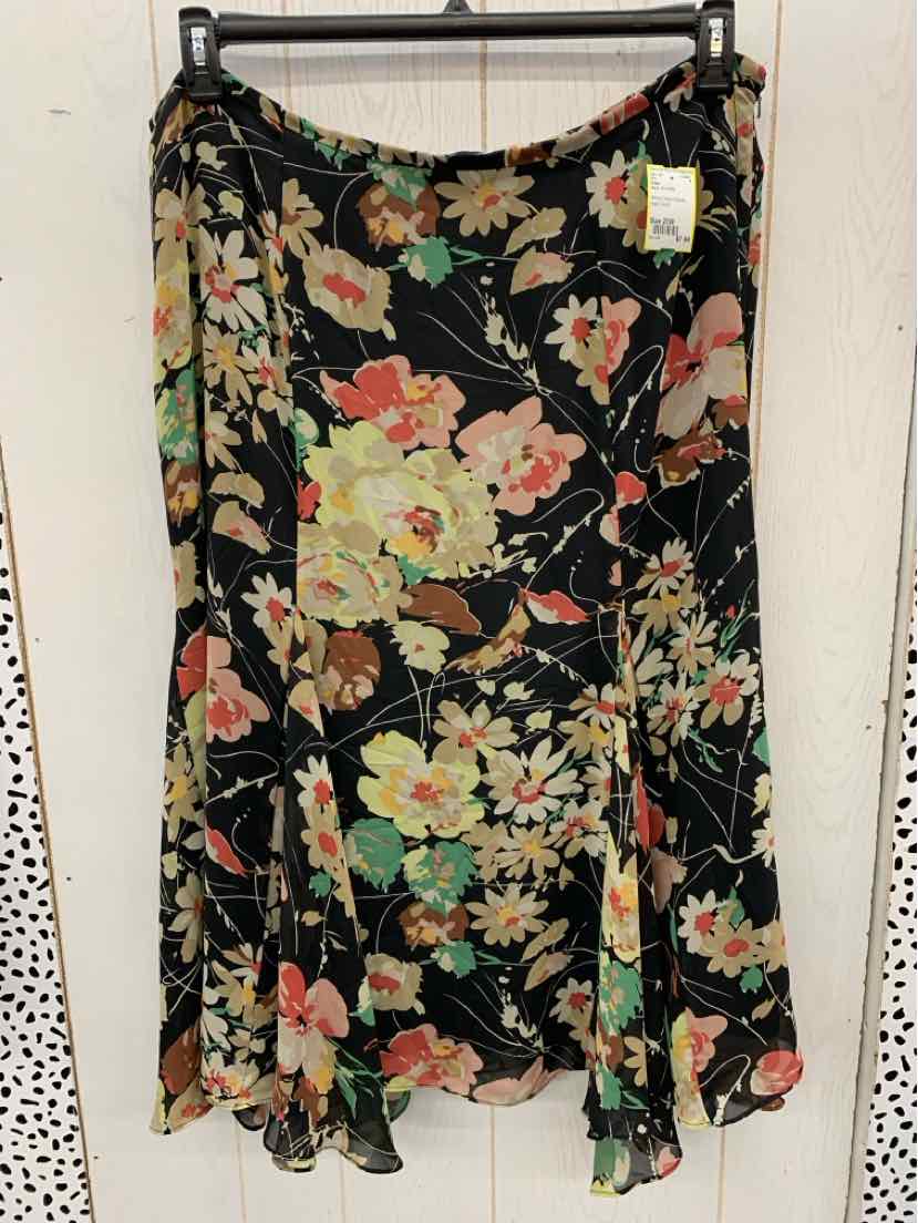 Chaps Black Womens Size 20W Skirt