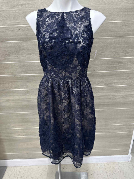 Dressbarn Navy Womens Women Size 4 Dress