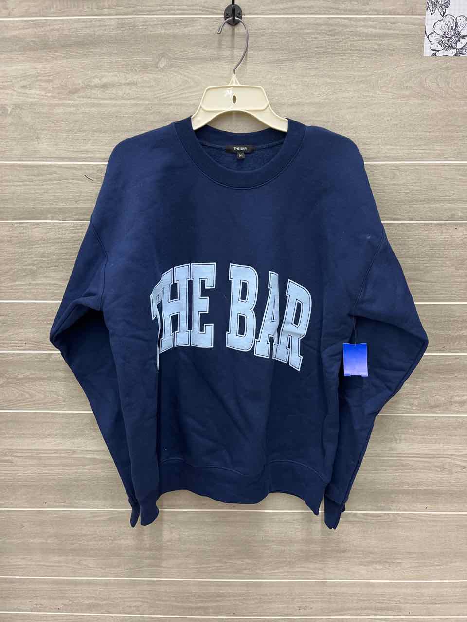 The Bar Size M Blue Womens Sweatshirt