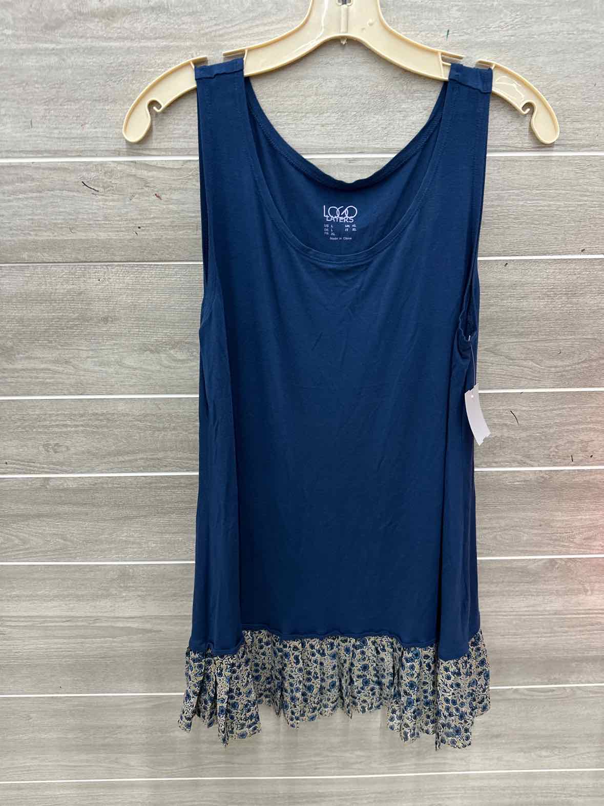 LOGO Size L/XL Teal Womens Tank Top