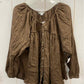 American Eagle Brown Womens Size Small Shirt