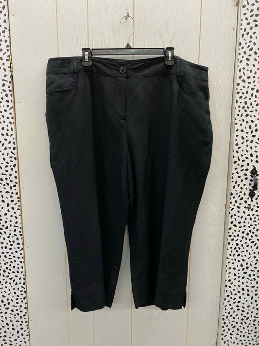 Landau Black Womens Size 22 Pants