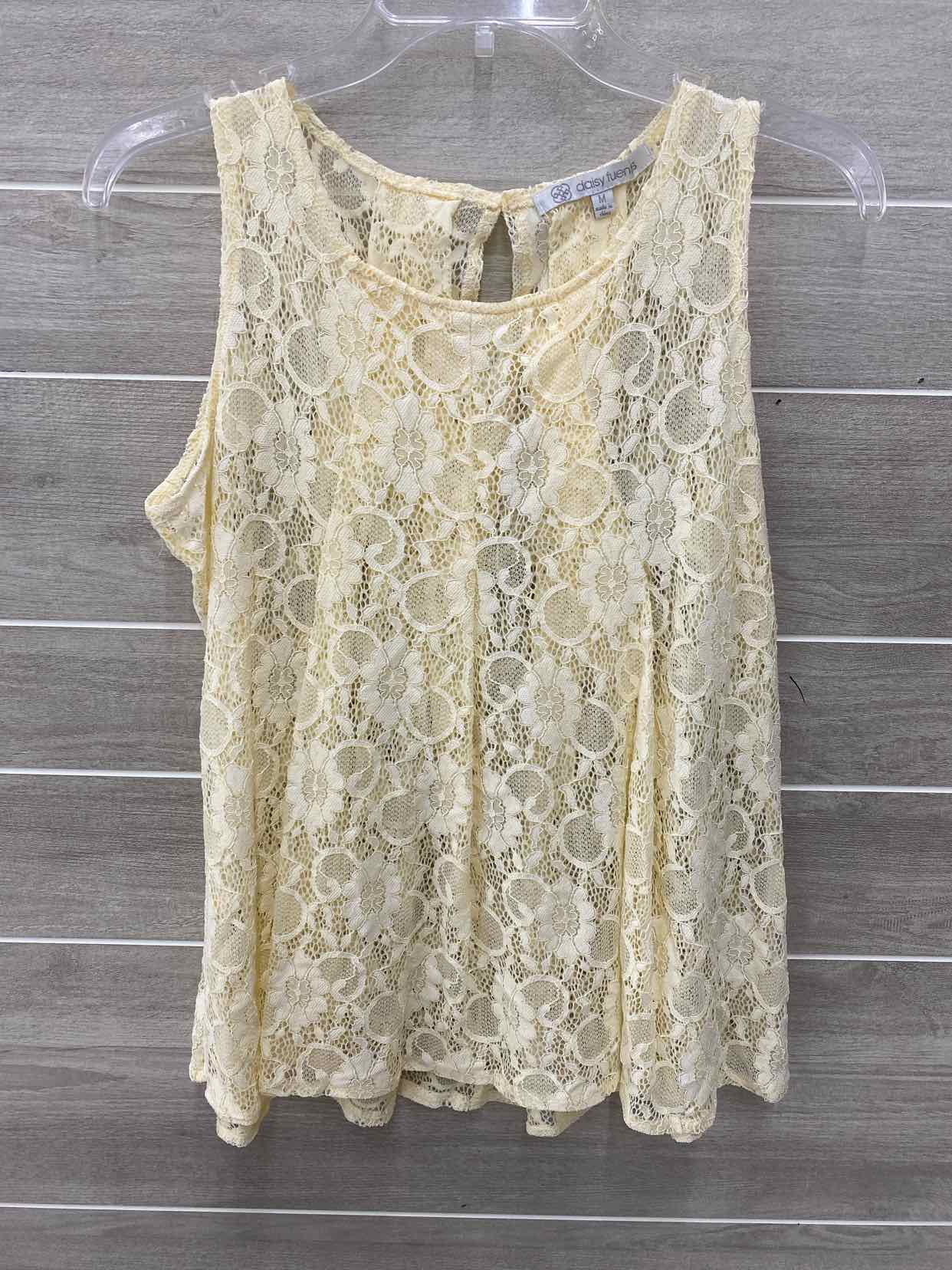 Daisy Fuentes Cream Womens Size M Tank Top