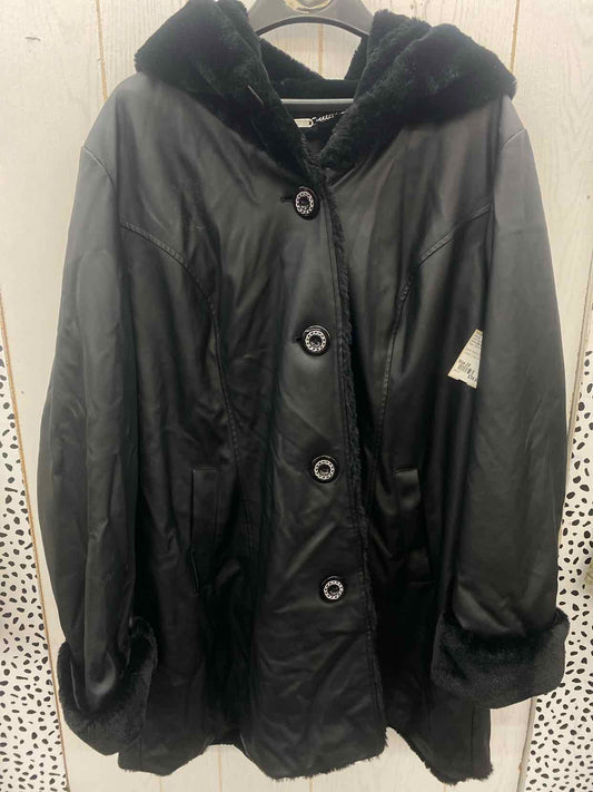 Dennis Basso Black Womens Size 2X Jacket (Outdoor)