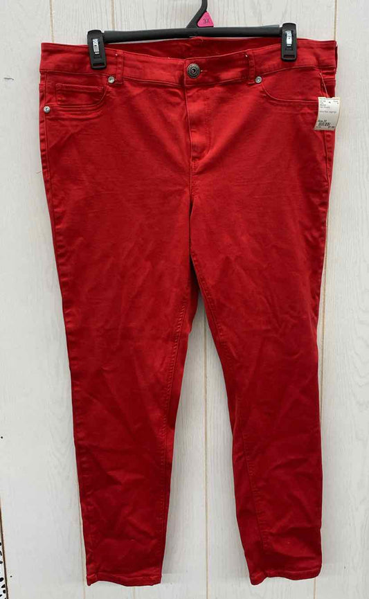 Maurices Red Womens Size 20 Pants