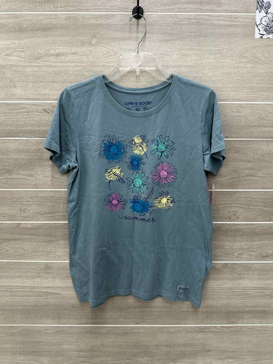 Life Is Good Blue Womens Women Size M Shirt