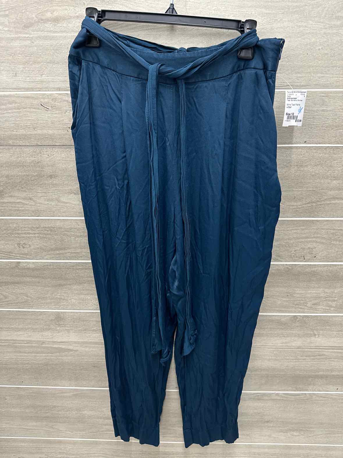 Anthropologie Teal Womens Women Size 12 Pants