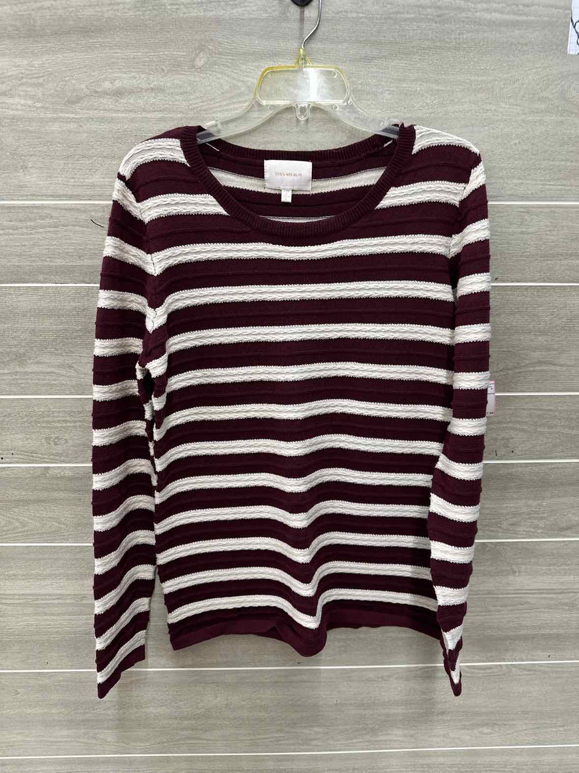Skies are Blue Size L Burgundy Womens Sweater