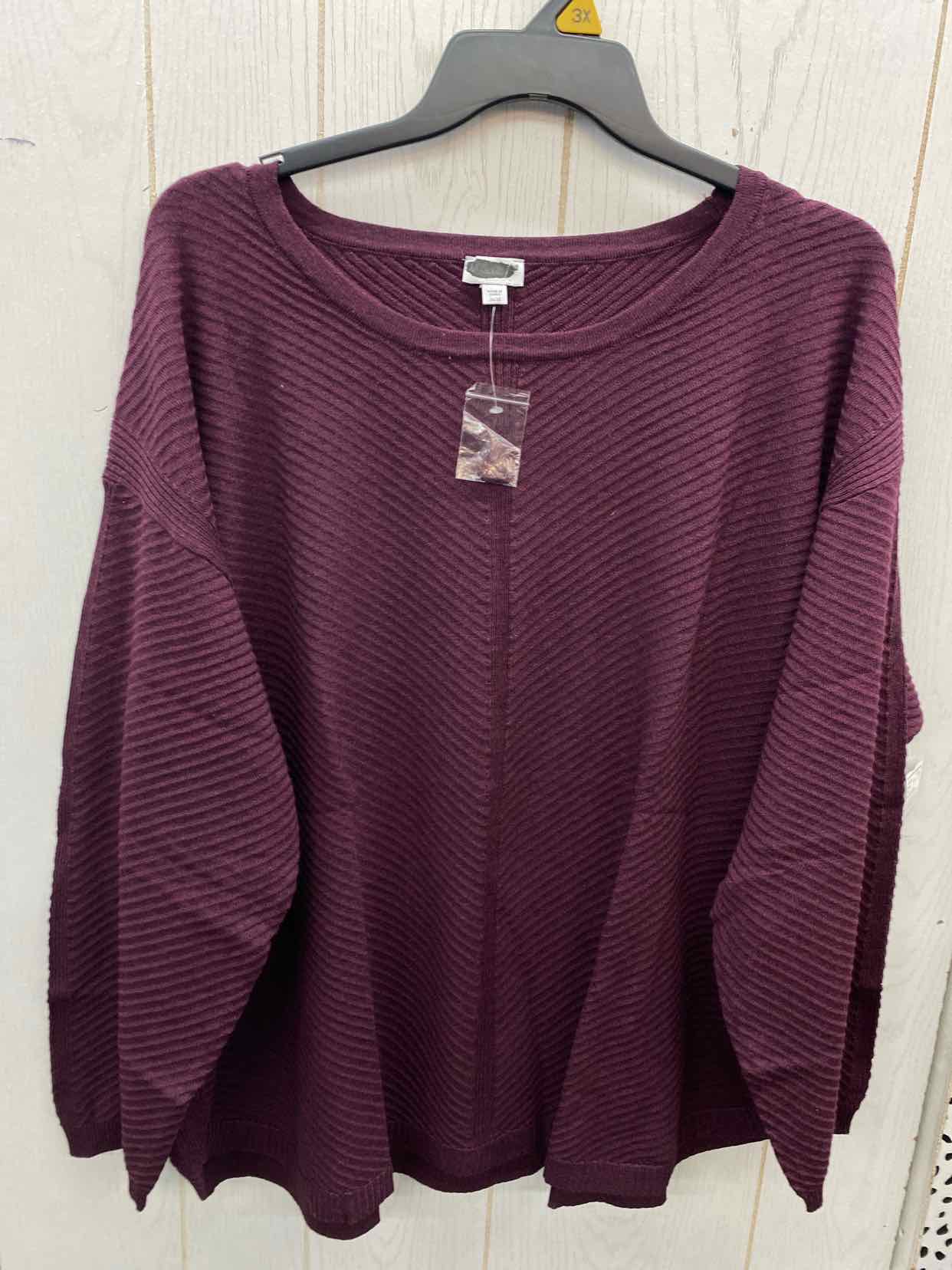 Ave Burgundy Womens Size 26/28W Sweater