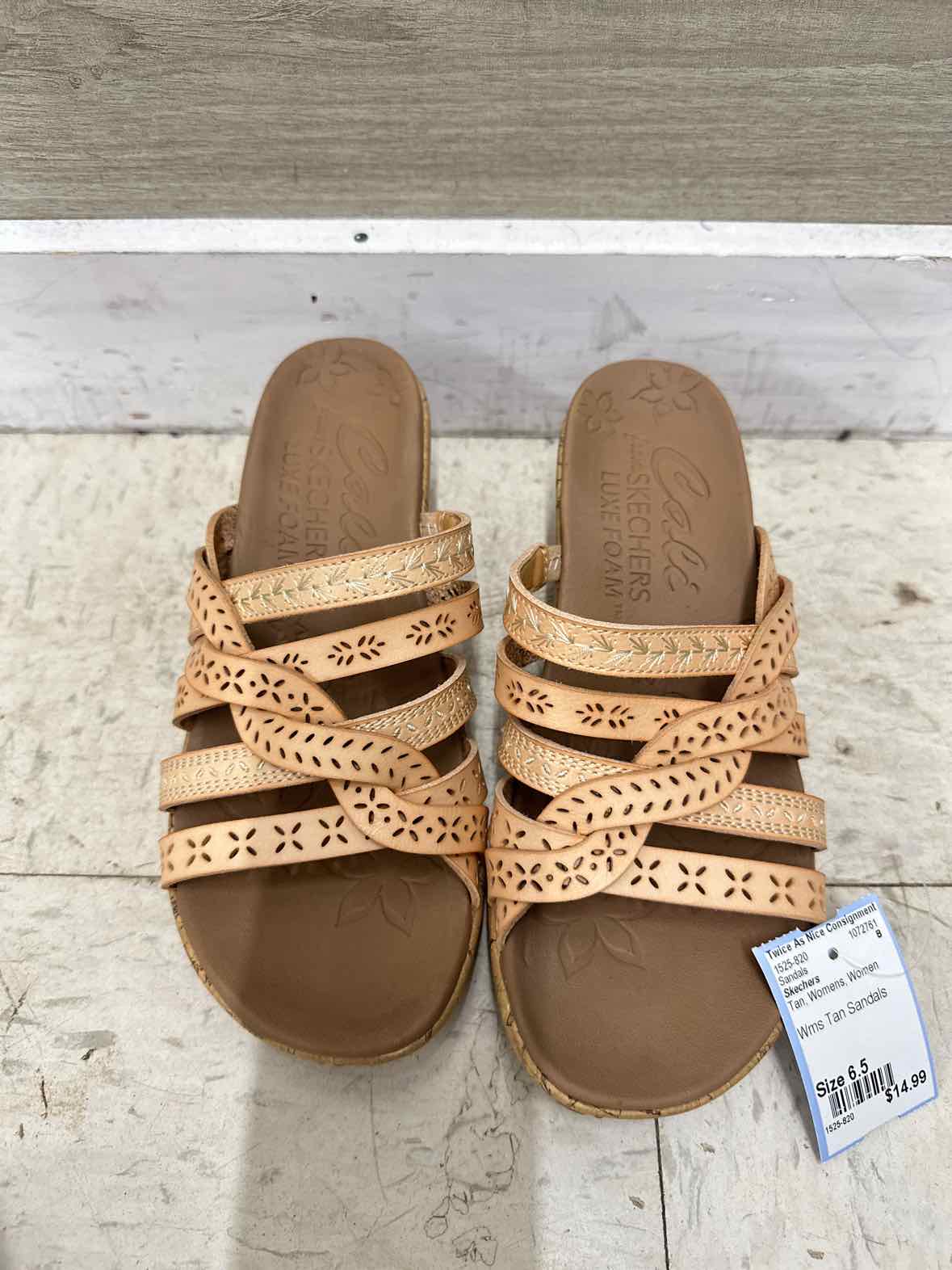 Skechers US Shoe Size 6.5 Tan Womens Sandals