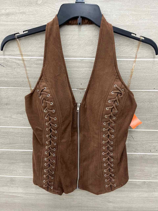 Brown Womens Women Size L Tank Top