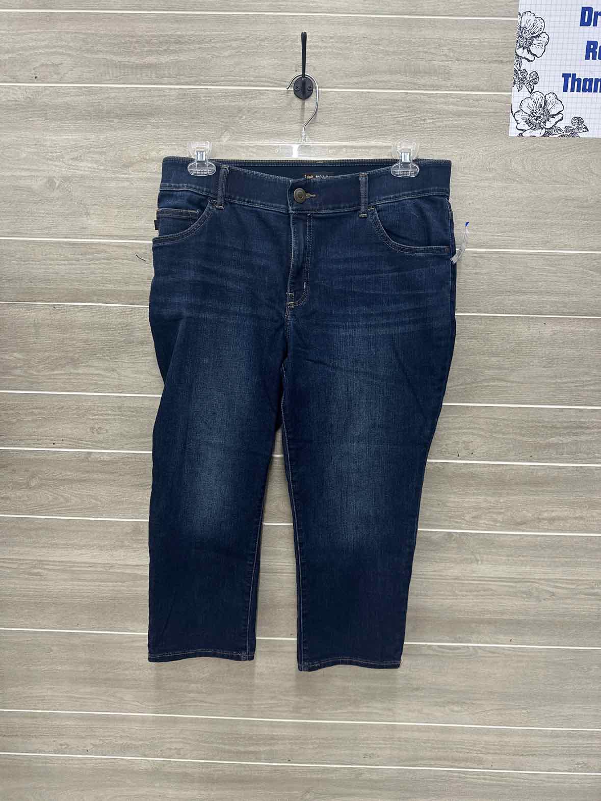 Lee Size 14W Blue Womens Jeans