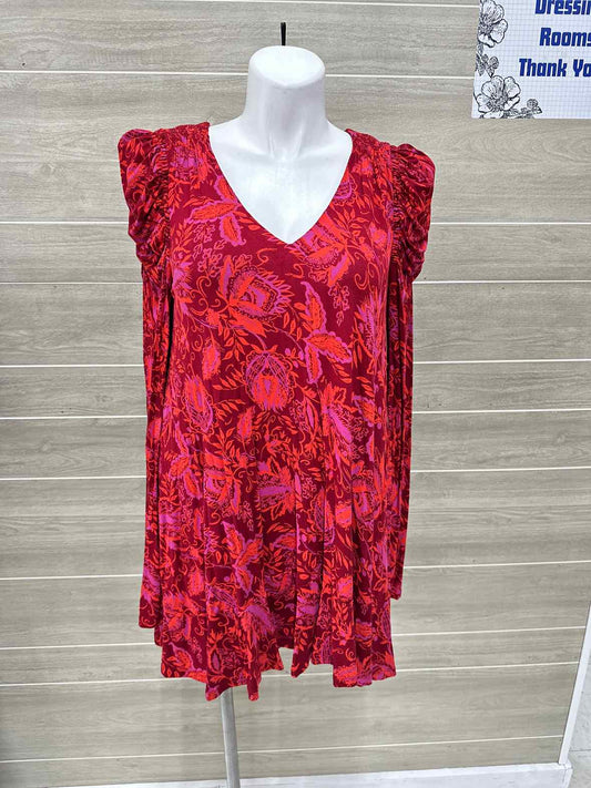 Free People Size L Burgundy Womens Dress