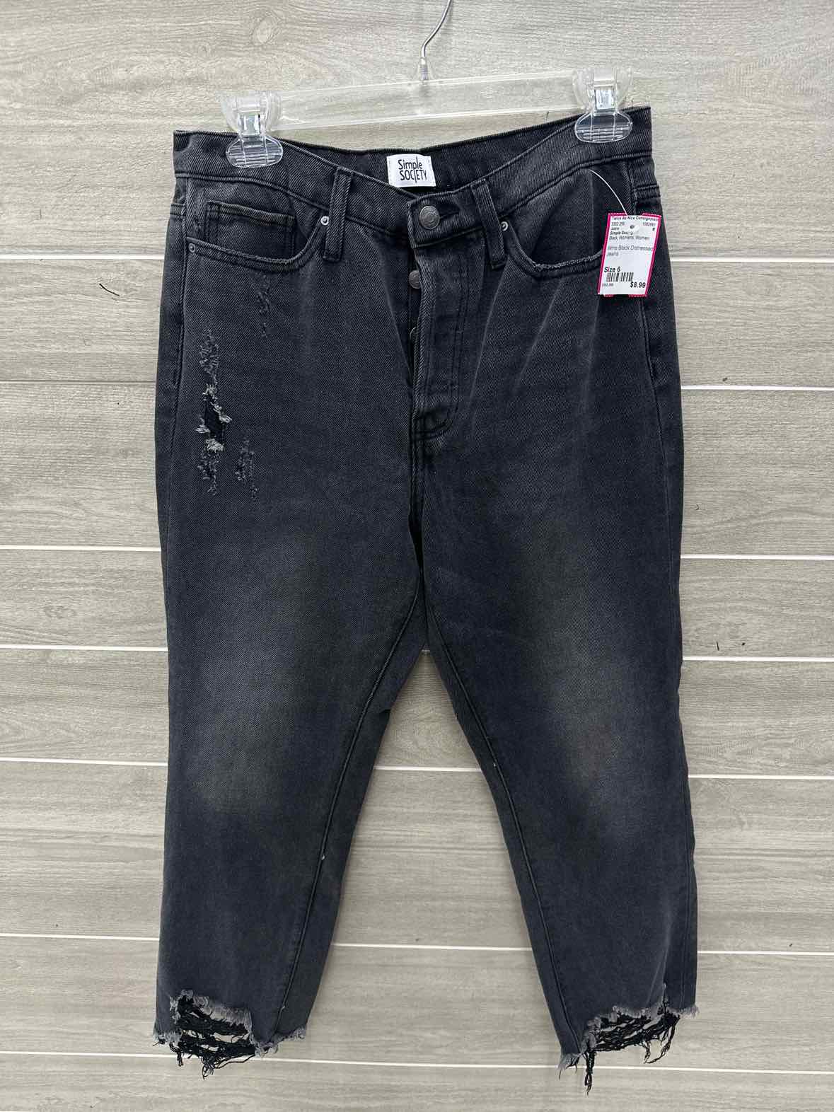 Simple Society Size 6 Black Womens Jeans