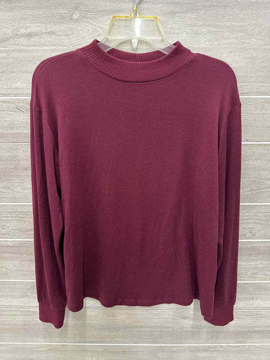 ANA Size M Burgundy Womens Shirt