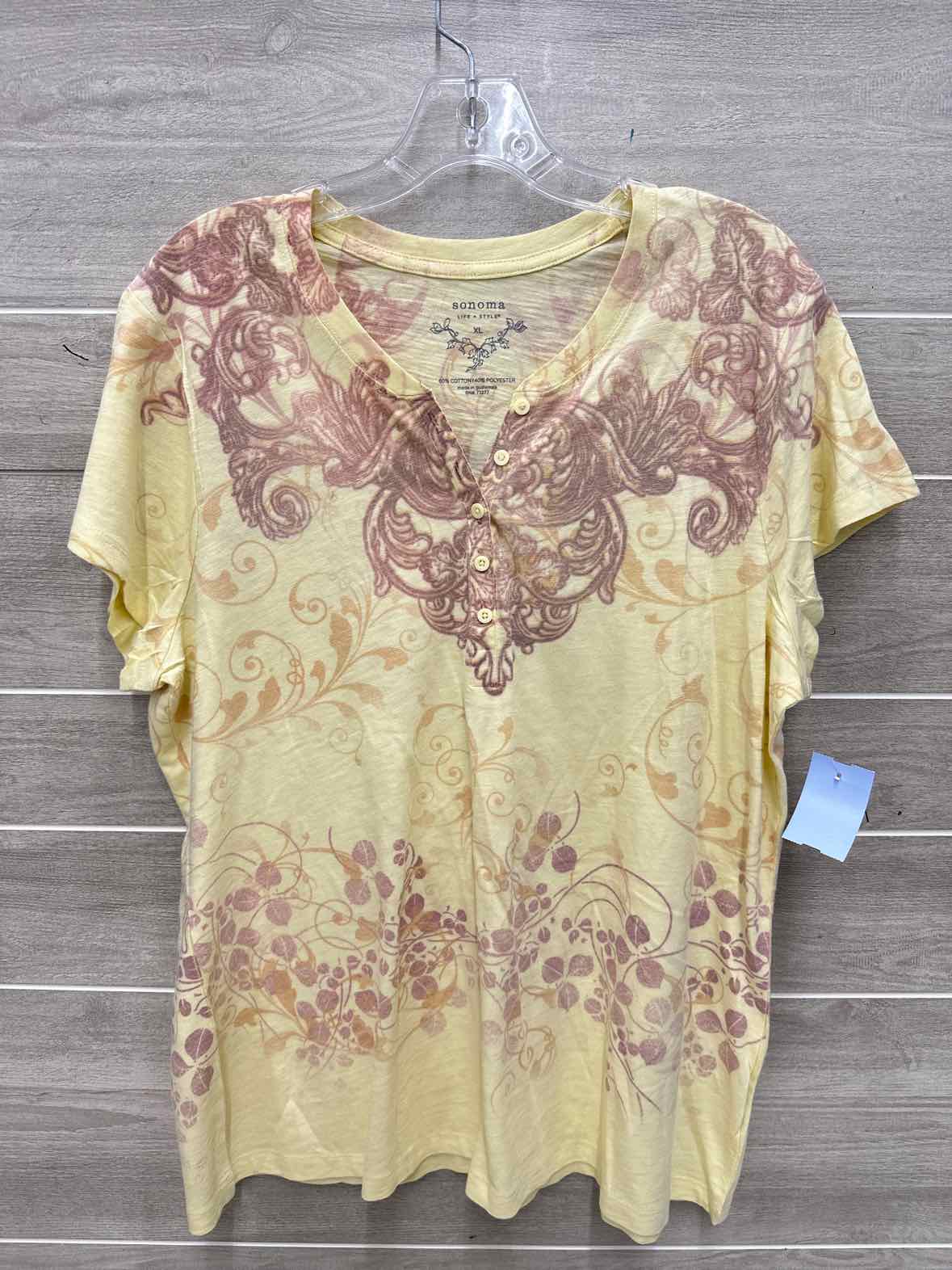 Sonoma Size XL Yellow Womens Shirt