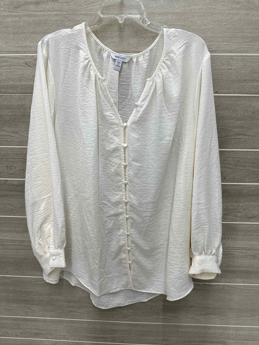 Nine West Size 3X Cream Plus Shirt