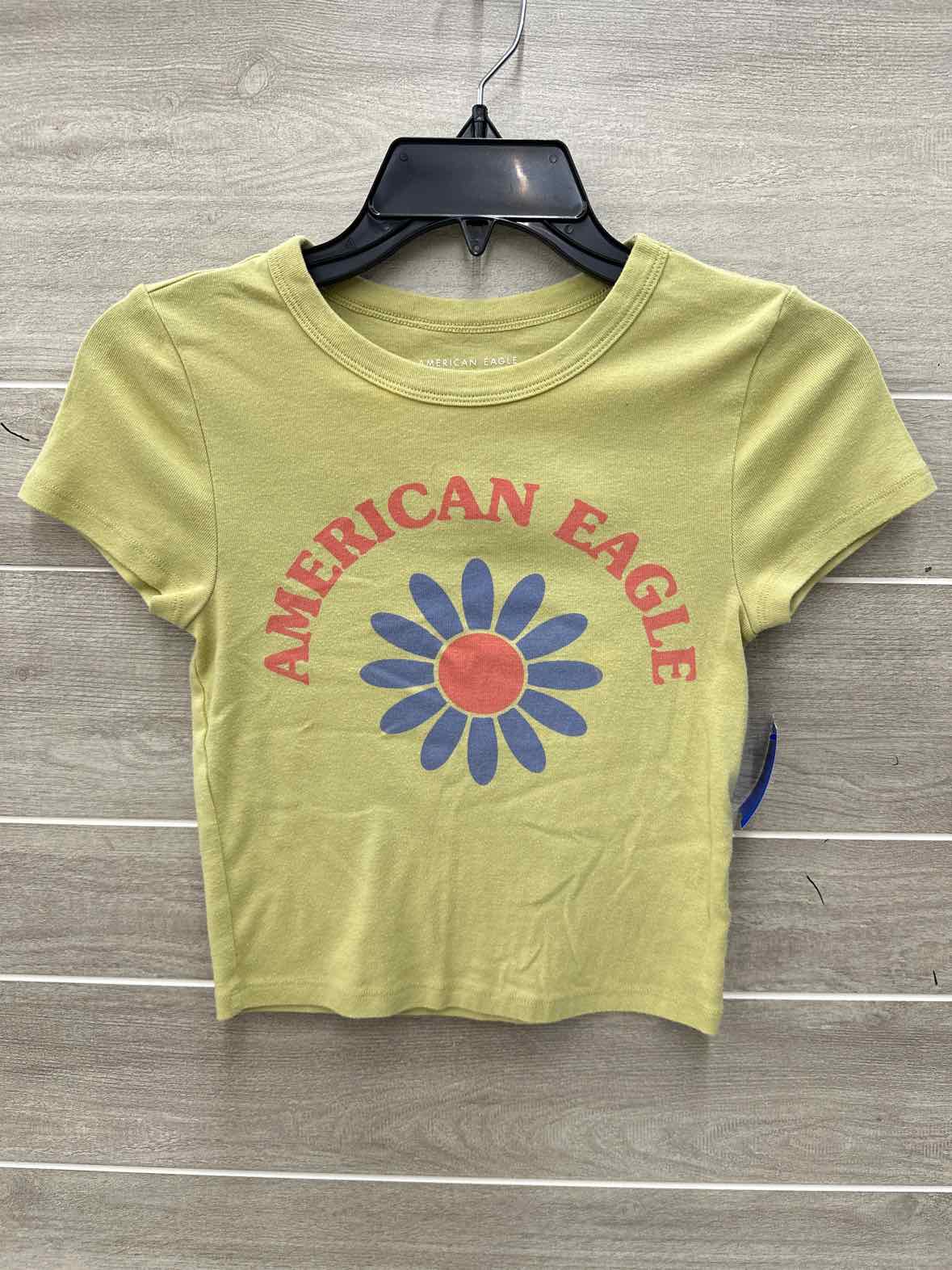 American Eagle Size S Yellow Junior Shirt