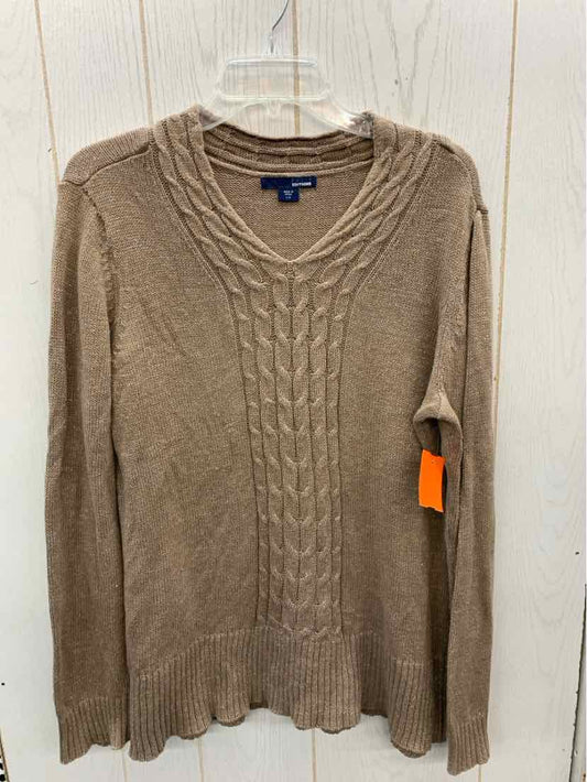 Basic Editions Taupe Womens Size L Sweater